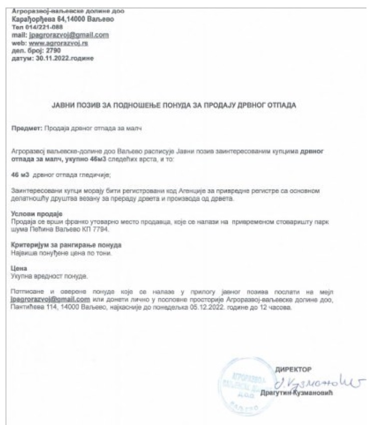 Agrorazvoj-Javni-poziv-ponuda-za-prodaju-drvnog-otpada