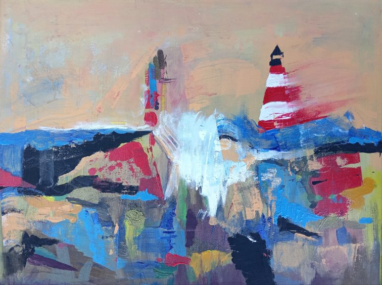 40x50cm, akrilik na platnu, MOJ SVETIONIK, Danijela Bogojević, 2022. 40x50cm, akrilik na platnu, MOJ SVETIONIK, Danijela Bogojević, 2022.