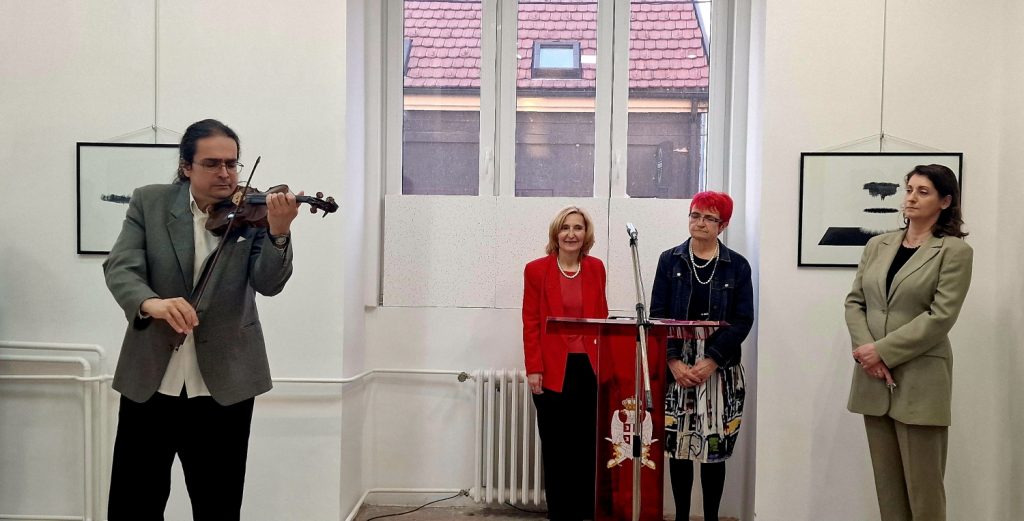 Aleksandar Štukelja - Otvaranje Međunarodne izložbe grafike Otisak ritma - Galerija Ikar