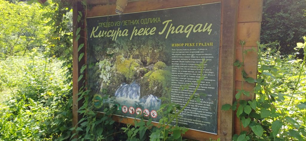 Predeo izuzetnih odlika Klisura reke Gradac