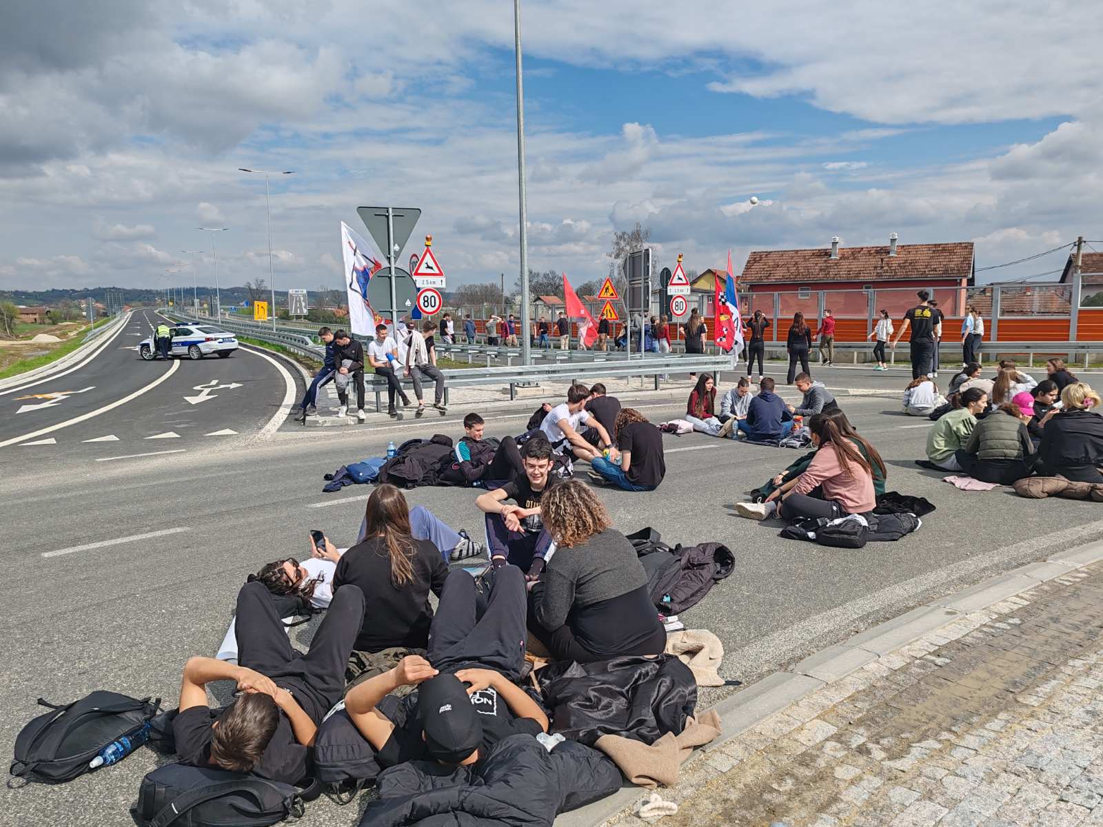Blokada kružnog toka Valjevo (2)