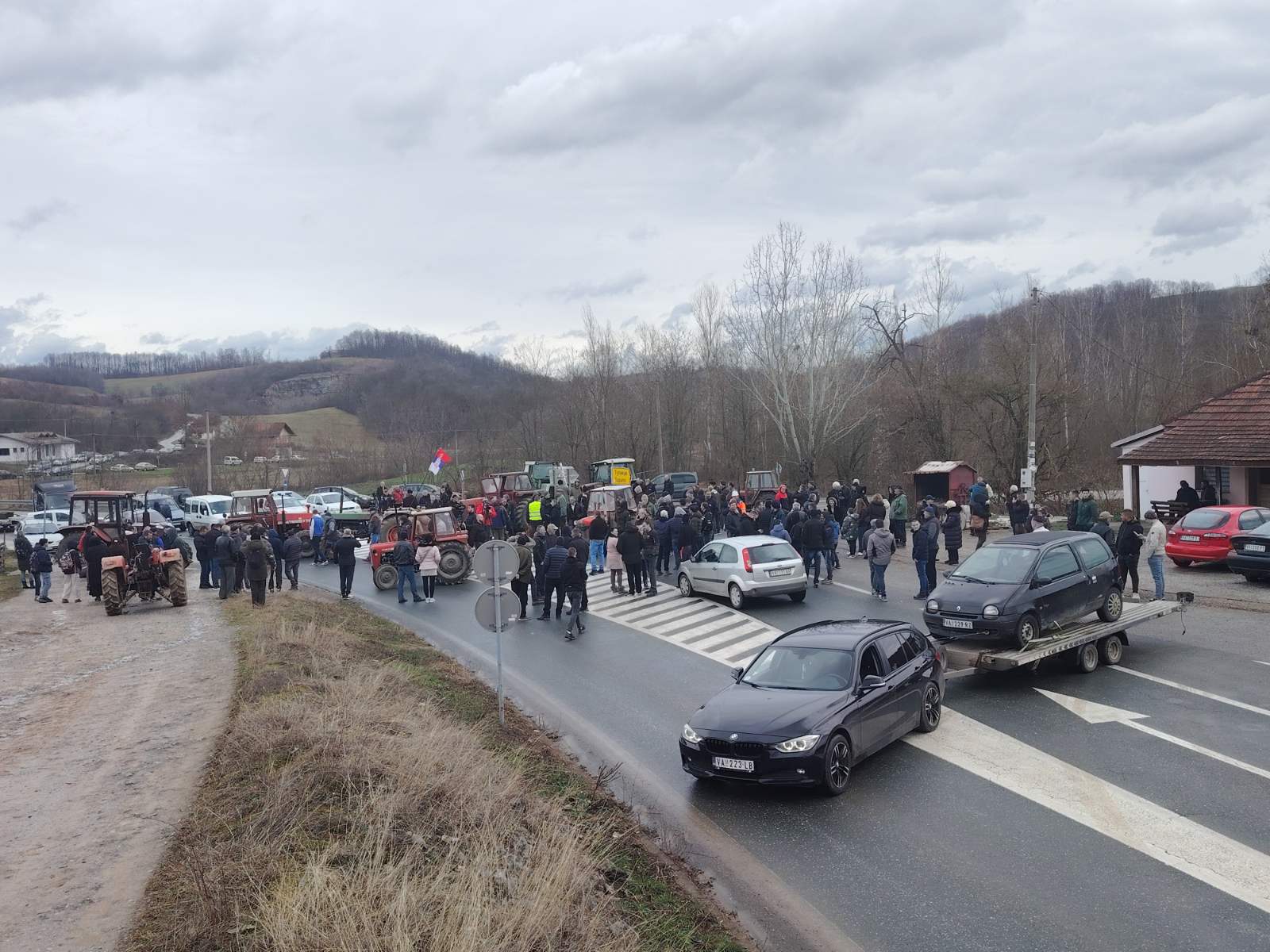 Blokada proizvođača put Valjevo Loznica (1)